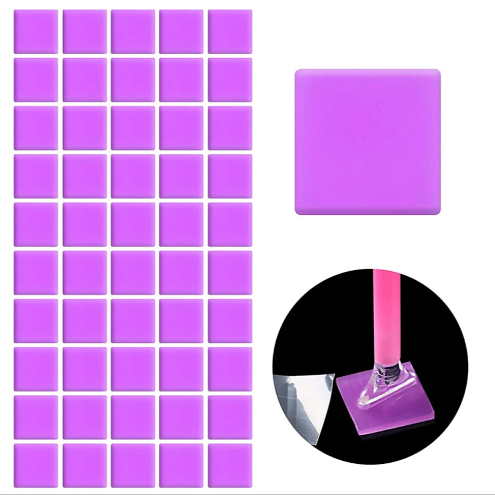 Embroidery Paper - 2x2CM DIY Diamond painting Purple Wax
