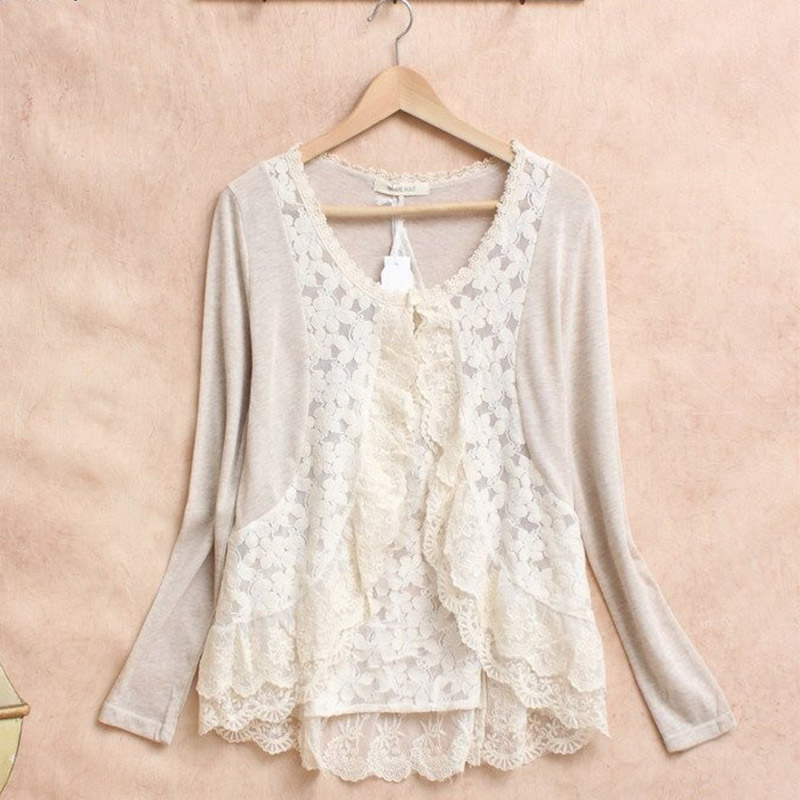 Spring Mori Girl Sweet Shirt W - Embroidery Cardigan recension och pris