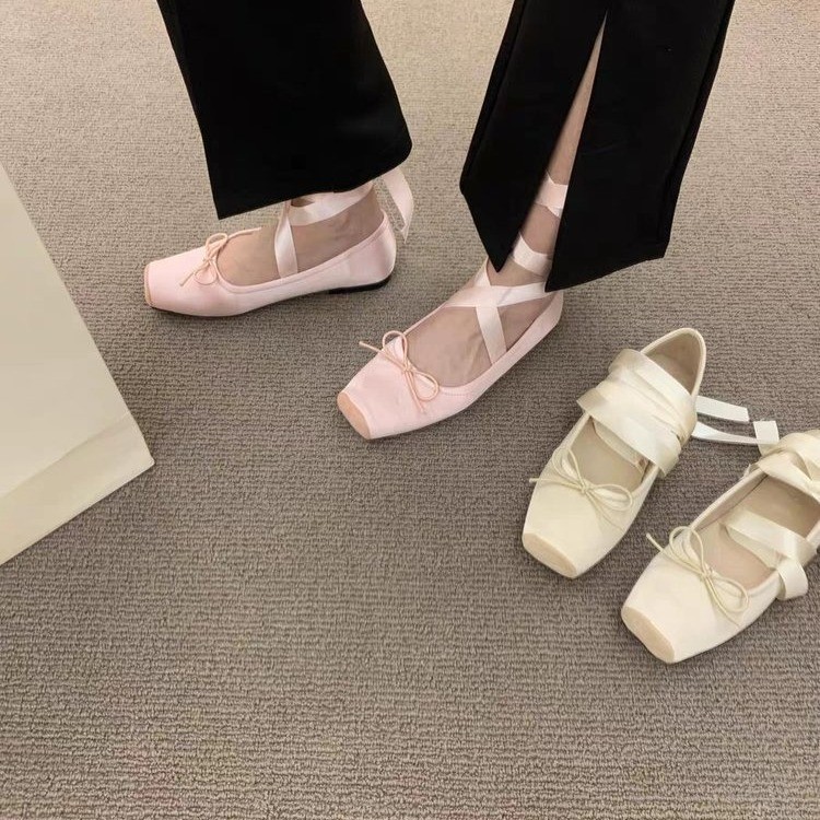 Women Flats Bow Marie Janes Sh - Embroidery Design recension och pris