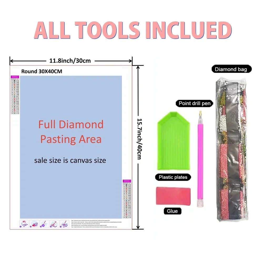 Diamond painting set, abstract - Embroidery Xpress recension och pris