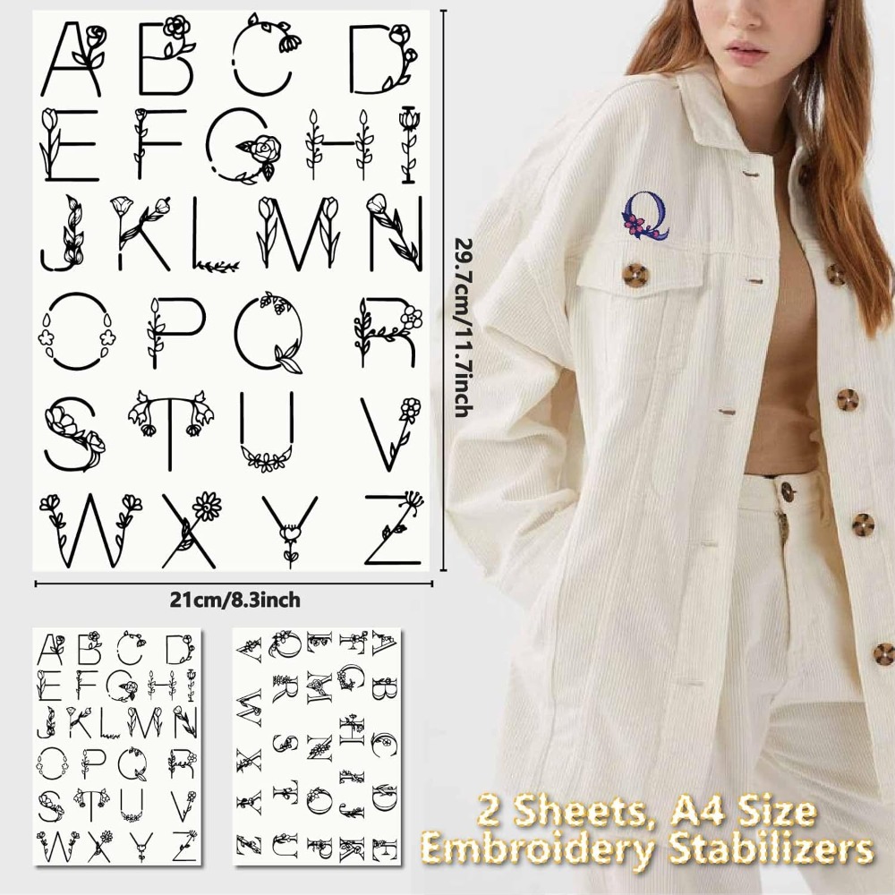 Letter A-Z Water Soluble Embro - Embroidery Paper recension och pris