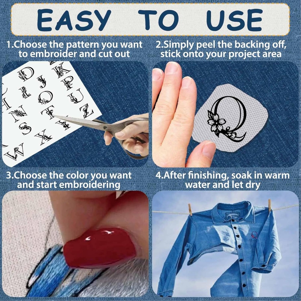 Letter A-Z Water Soluble Embro - Embroidery Paper recension och pris