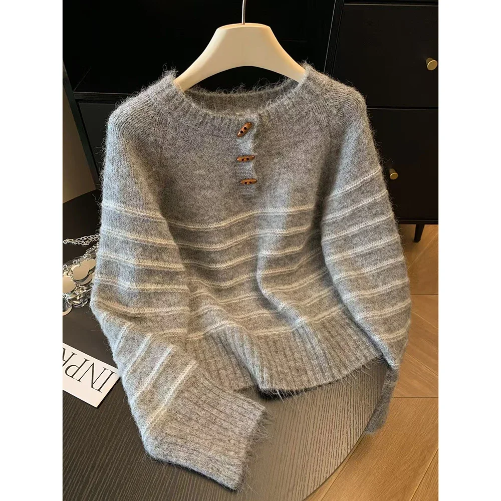 Autumn Winter Women's Striped  - Embroidery Origin recension och pris