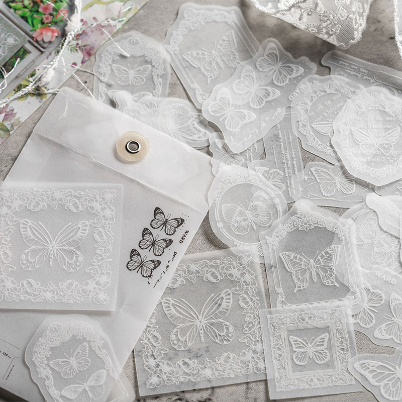 30pcs/lot White Translucent La - Embroidery Paper recension och pris