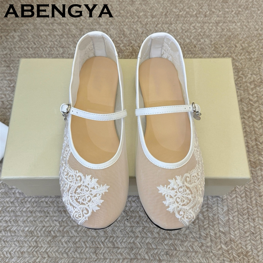 Lace Embroidery Flat Shoes for - Embroidery Design recension och pris
