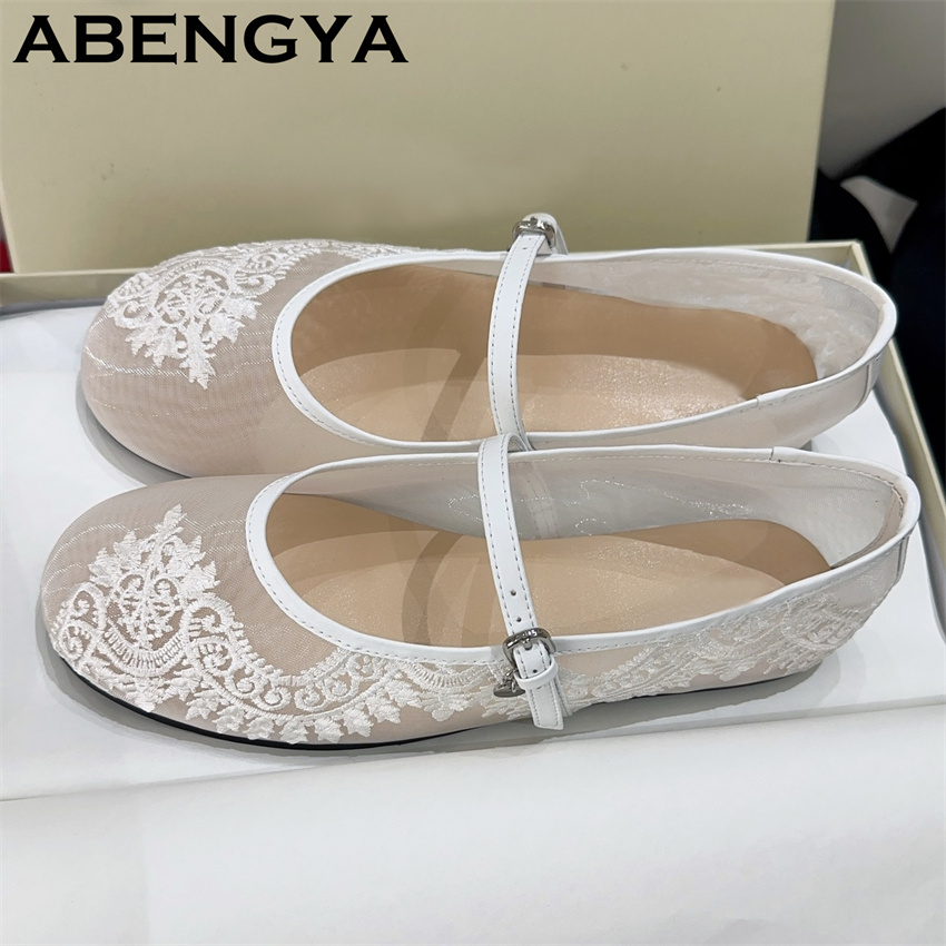 Lace Embroidery Flat Shoes for - Embroidery Design recension och pris