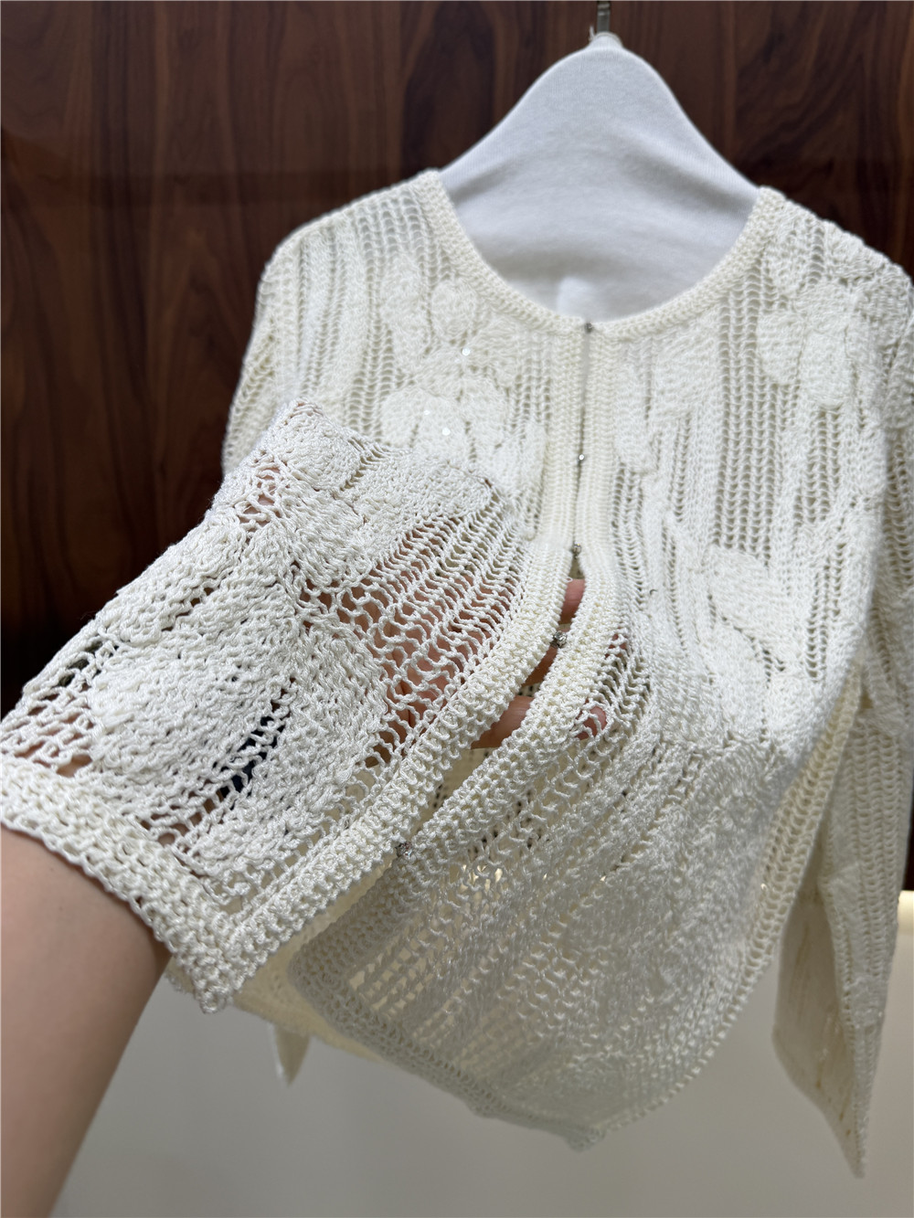 Women's Openwork Embroidered K - Embroidery Cardigan recension och pris
