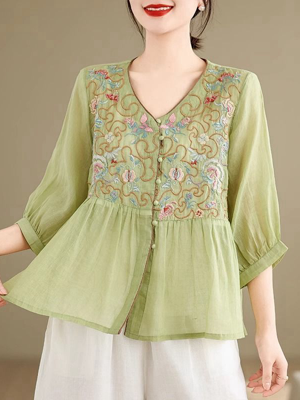 Summer New Heavy Embroidery Wo - Embroidery Cardigan recension och pris