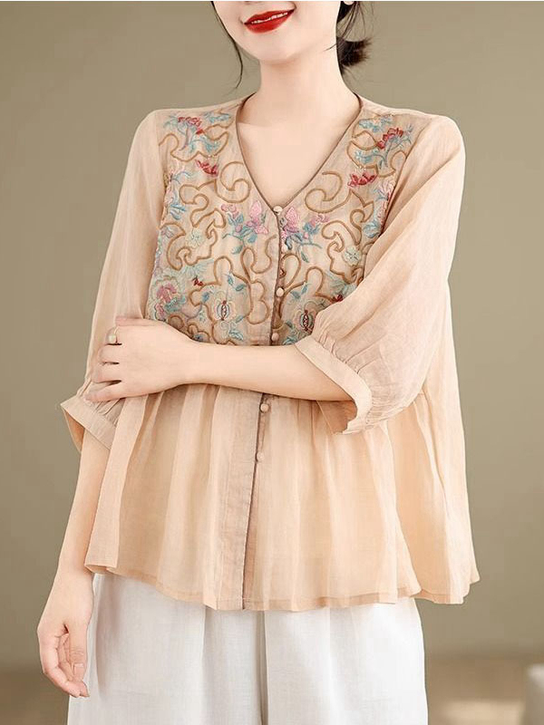 Summer New Heavy Embroidery Wo - Embroidery Cardigan recension och pris