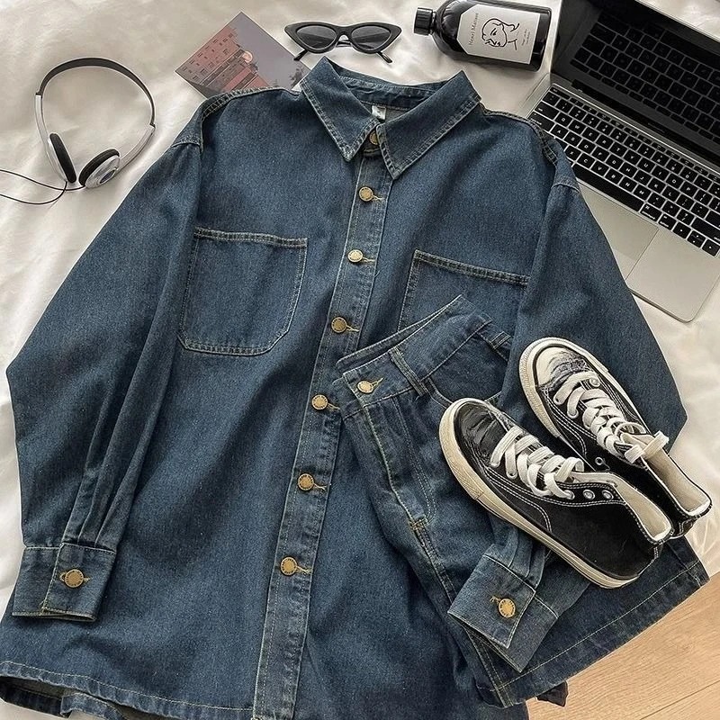 Y2K Denim Skirt Set: Vintage J - Embroidery Origin recension och pris