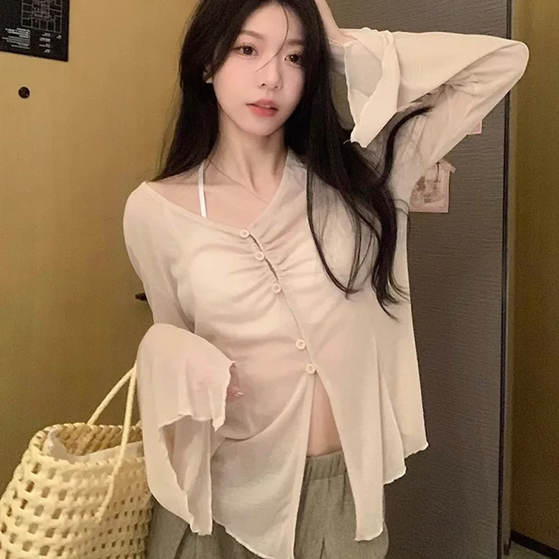 Sheer Flare Sleeve Blouse - Y2 - Embroidery Origin recension och pris