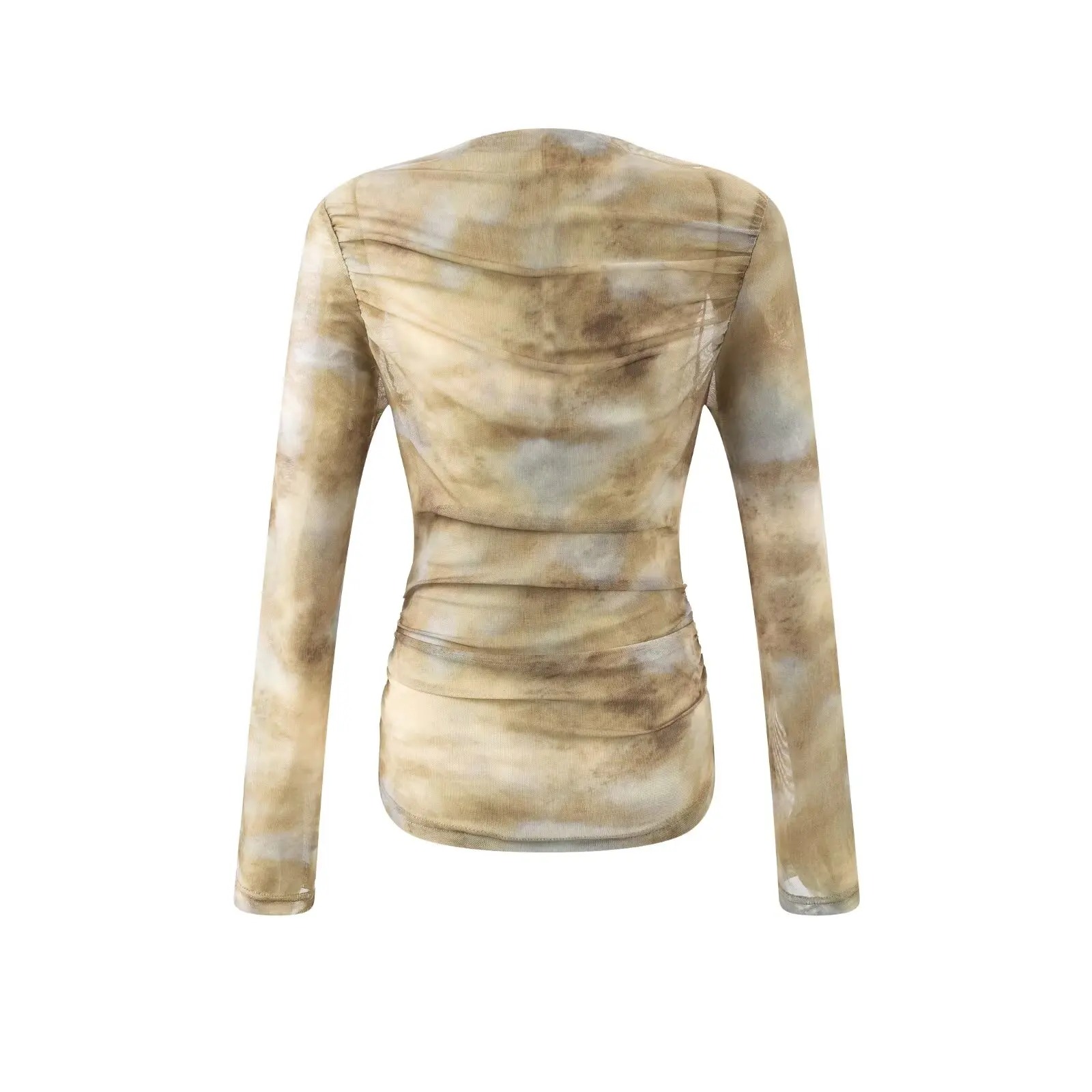 2025 Sexy Tie-Dye Print Ruched - Embroidery Origin recension och pris
