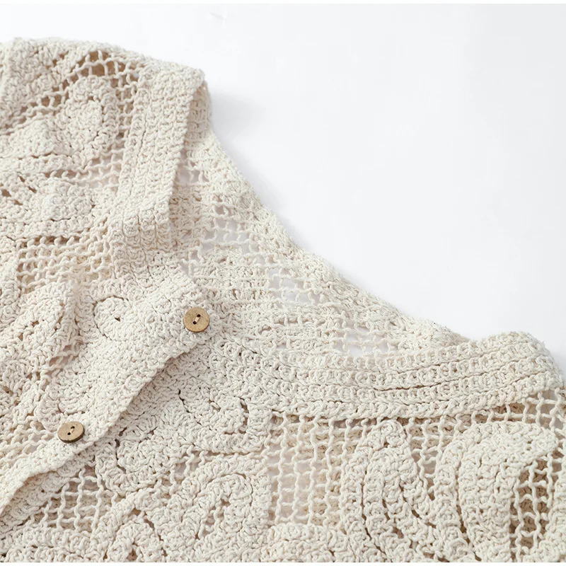Women's Crochet Knit Shirts Bu - Embroidery Cardigan recension och pris