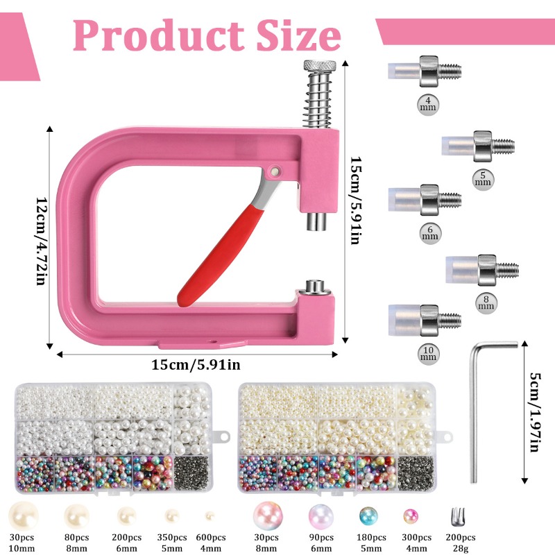 Hand Press Pearl Setting Tool  - Embroidery Xpress recension och pris