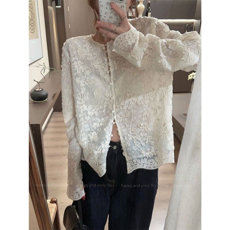 Fashion Embroidered Three-dime - Embroidery Cardigan recension och pris