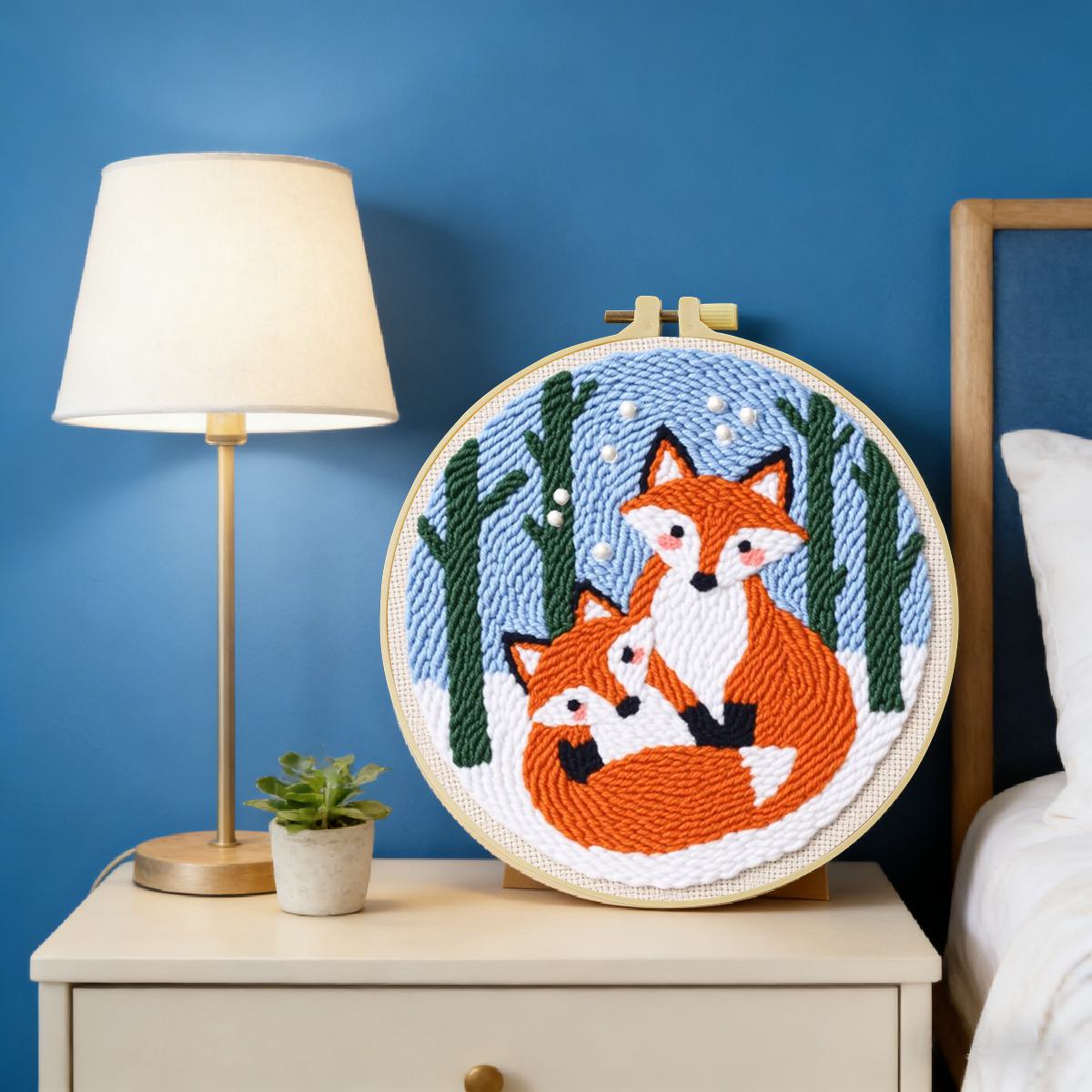 20X20CM/7.87inch Animal - Fox  - Printed Embroidery Kit recension och pris