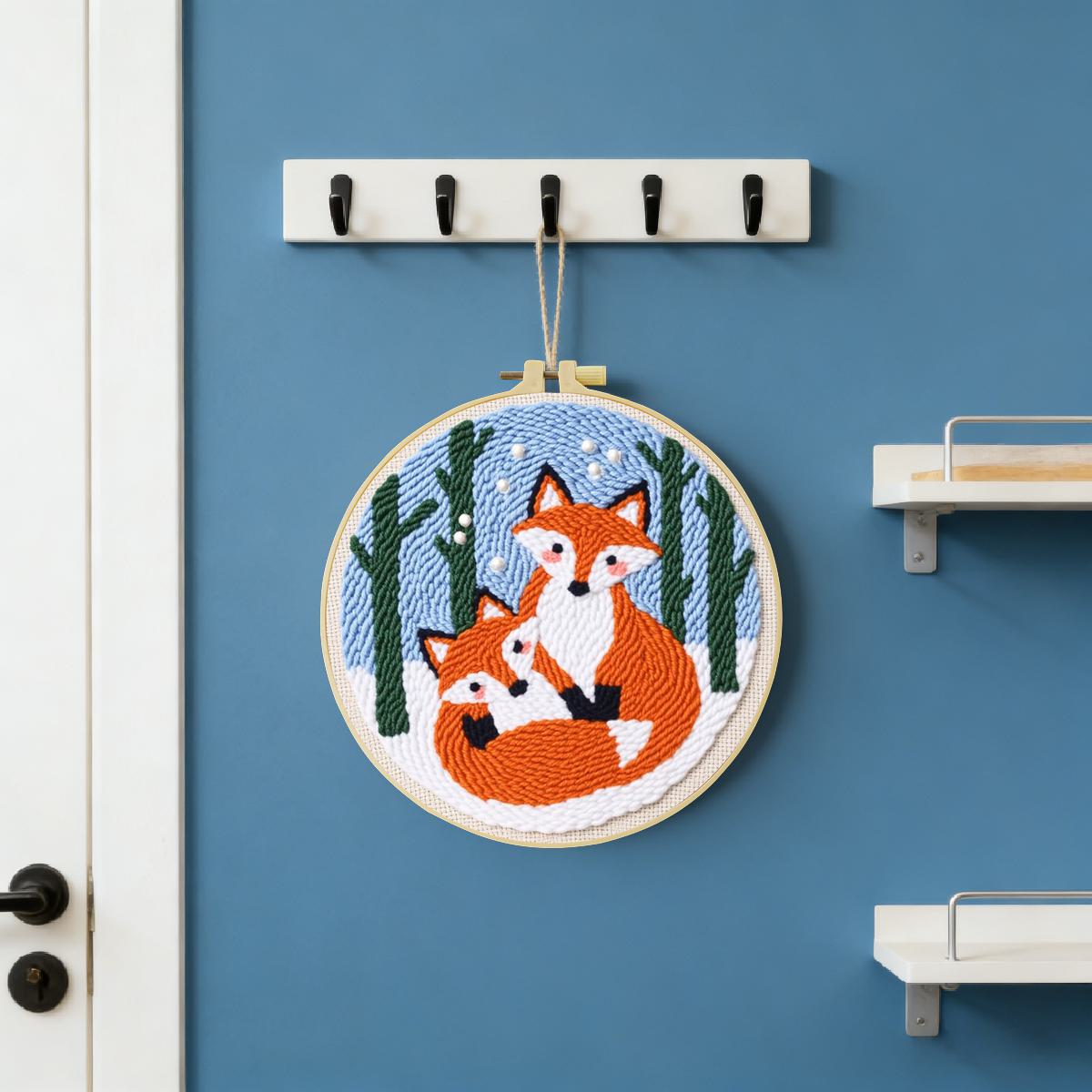 20X20CM/7.87inch Animal - Fox  - Printed Embroidery Kit recension och pris