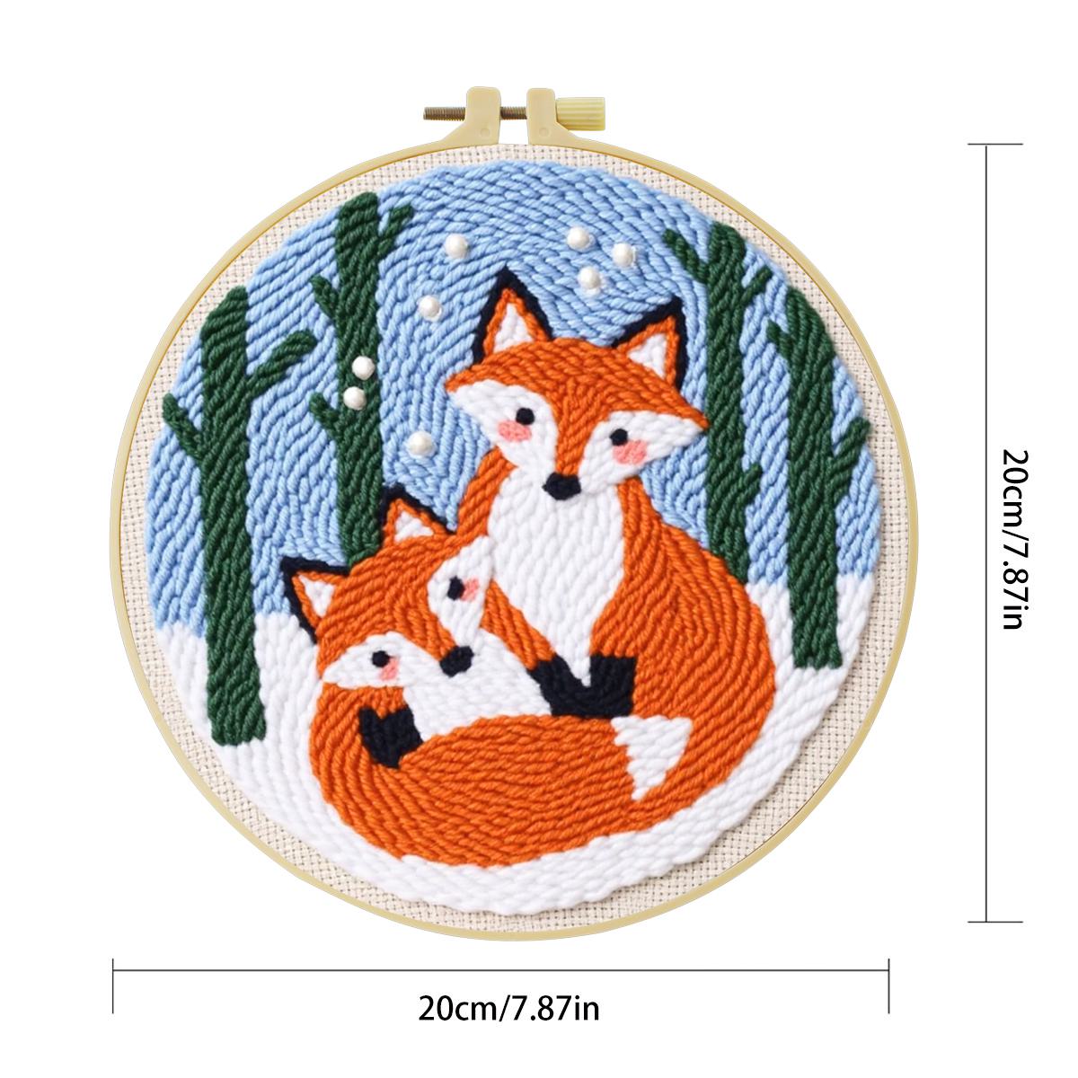 20X20CM/7.87inch Animal - Fox  - Printed Embroidery Kit recension och pris