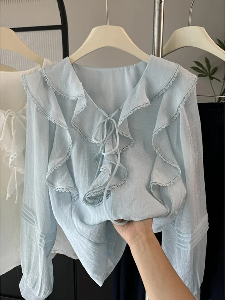 French V-Neck Chic Long Sleeve - Embroidery Origin recension och pris