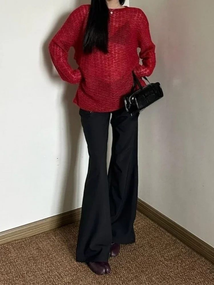 Y2K See-Through Knitted Women' - Embroidery Origin recension och pris